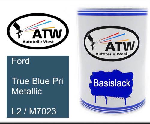 Ford, True Blue Pri Metallic, L2 / M7023: 500ml Lackdose, von ATW Autoteile West.